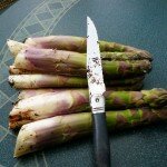 Thick asparagus spears