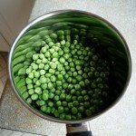 First cooked peas in five years